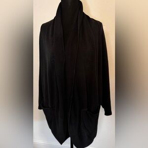 Athleta Black Open-Front Nirvana cocoon cardigan oversized small/medium